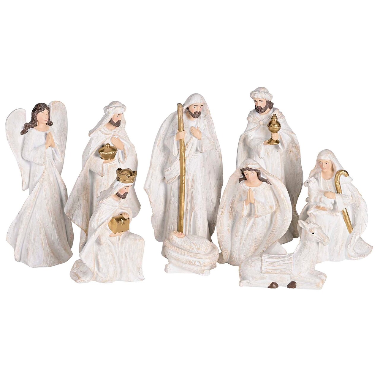 Edge Collection - White - Elegant Vintage Nativity Set - 1 Set